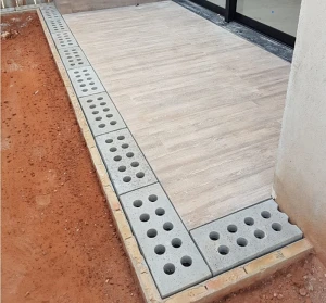 grelha concreto de água pluvial